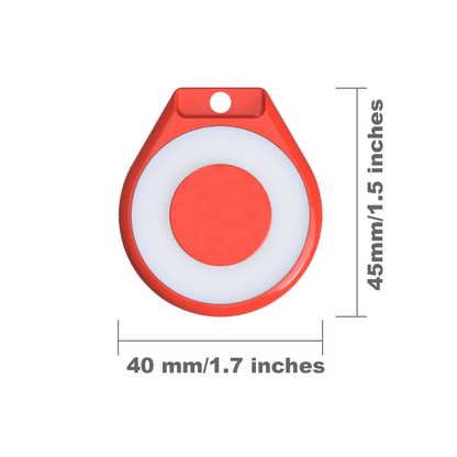 TapTags dimensions 40mm by 45mm
